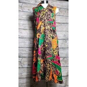 Vintage Vanee Sleeveless Dress 100% Rayon Missing Size